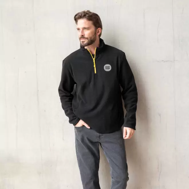 POLAIRE PERSONNALISABLE DEMI ZIP BLACK MATCH 'PERSIC'