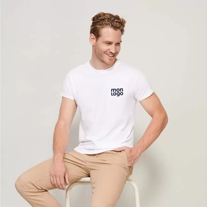 TEE SHIRT PUBLICITAIRE MIXTE BIO BLANC 'EPIC' 96H 140 GR/M²