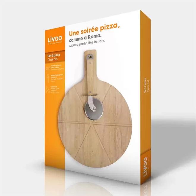 SET À PIZZA PERSONNALISABLE LIVOO® 'RODYO'