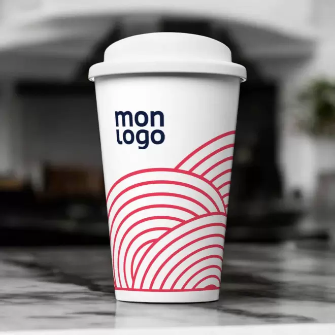 GOBELET PERSONNALISABLE AMERICANO® QUADRI 'IBON RECYCLE'