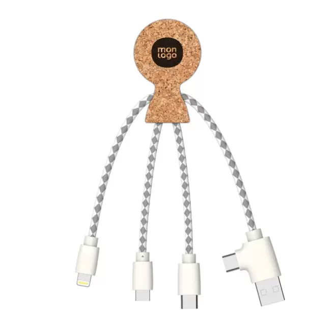 EXPRESS 72H   CÂBLE DE CHARGE BIODÉGRADABLE PUBLICITAIRE XOOPAR® 'MR BIO' 