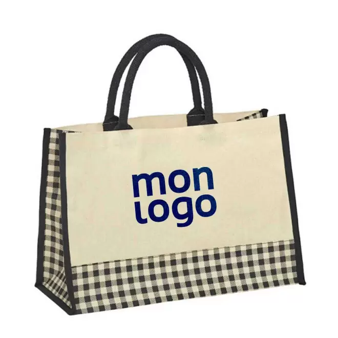 SAC COTON VICHY PERSONNALISABLE 'PERICOS' 