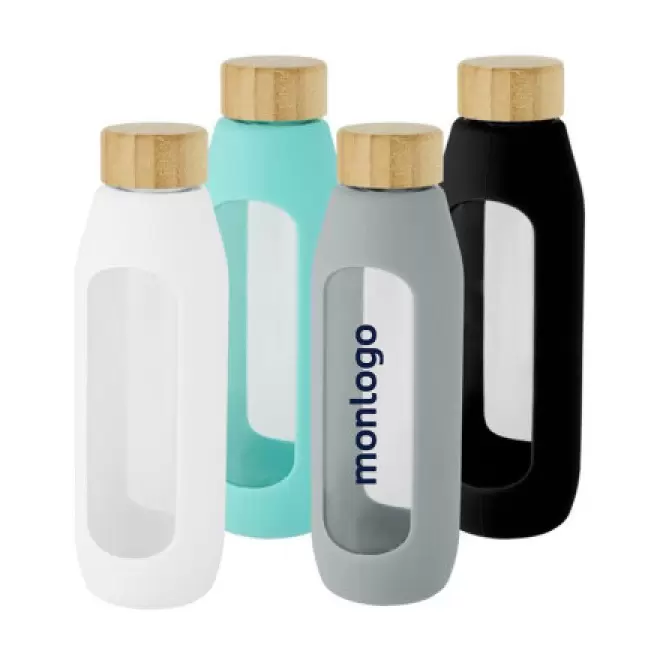 BOUTEILLE PERSONNALISEE VERRE BOROSILICATE 'SILIGRIP' RAPIDE 4J