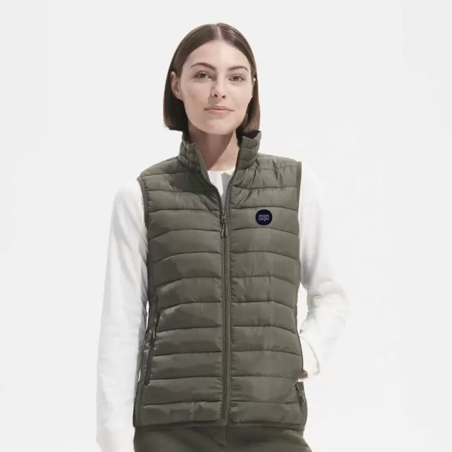 DOUDOUNE SANS MANCHES PERSONNALISABLE FEMME 'STREAM BW'