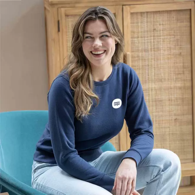 SWEAT PUBLICITAIRE COL ROND FEMME 'ZERIO' 4J
