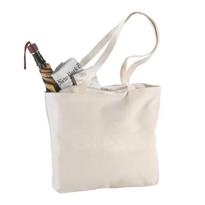 SAC SHOPPING PUBLICITAIRE ZIPPÉ 320G/M² 'PAVIR'