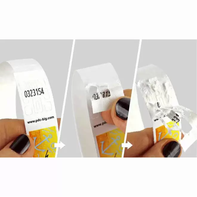 BRACELET TYVEK® PERSONNALISÉ EN PAPIER 'GUEST 1.9 QUADRI'