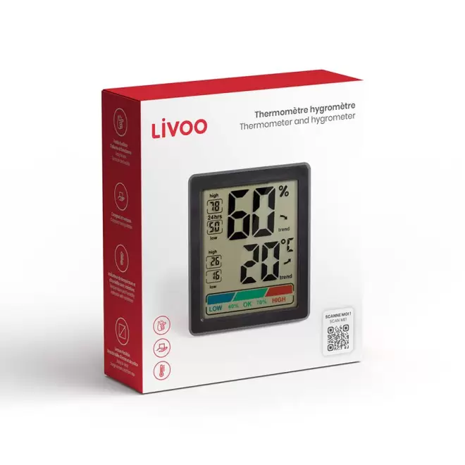 THERMOMÈTRE PUBLICITAIRE LIVOO® 'THERGRO' 