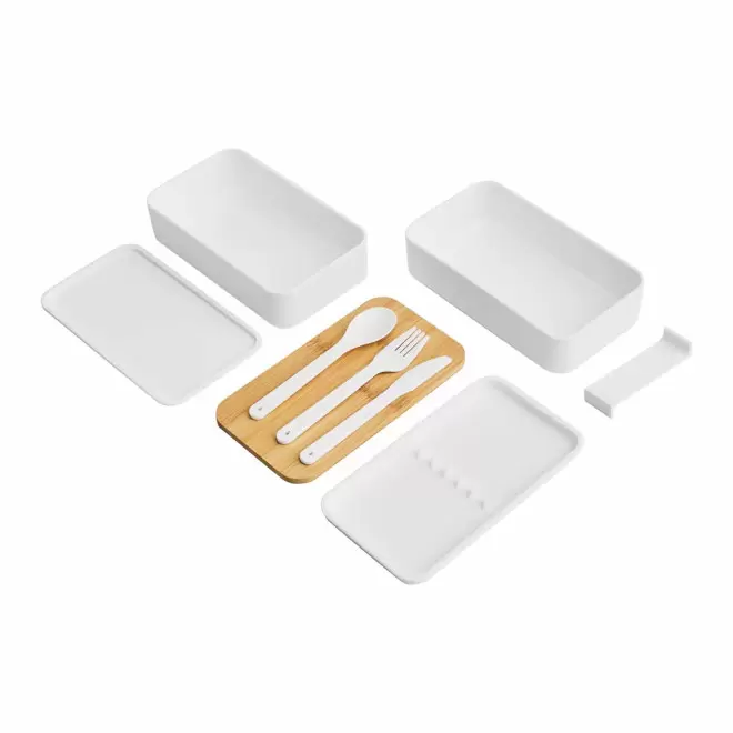 LUNCH BOX PUBLICITAIRE COUVERCLE BAMBOU 'BUCATI DOUBLE'