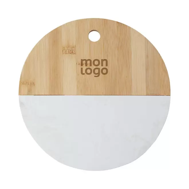 PLANCHE À DÉCOUPER PUBLICITAIRE MARBRE ET BAMBOU 'RONCHE'