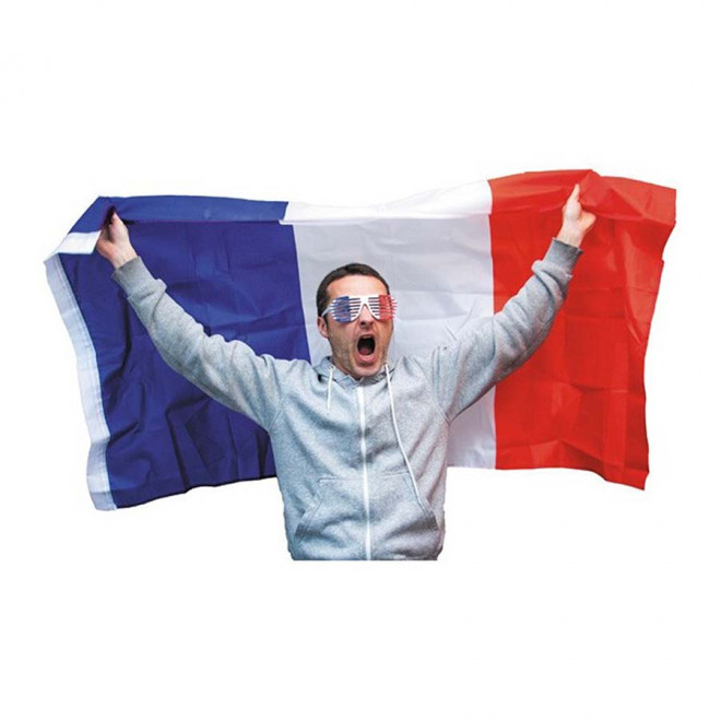 Drapeau France XXL 150x250 Cm - Polyester Résistant - Œillets Laiton - Pour Mât Extérieur - Couleurs Vives