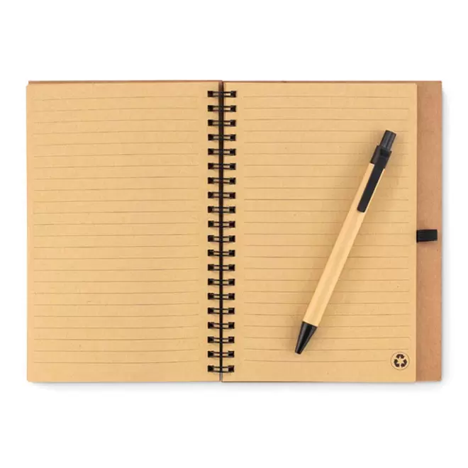 CARNET PUBLICITAIRE A SPIRALE AVEC STYLO 'RAMSES LIEGE' 