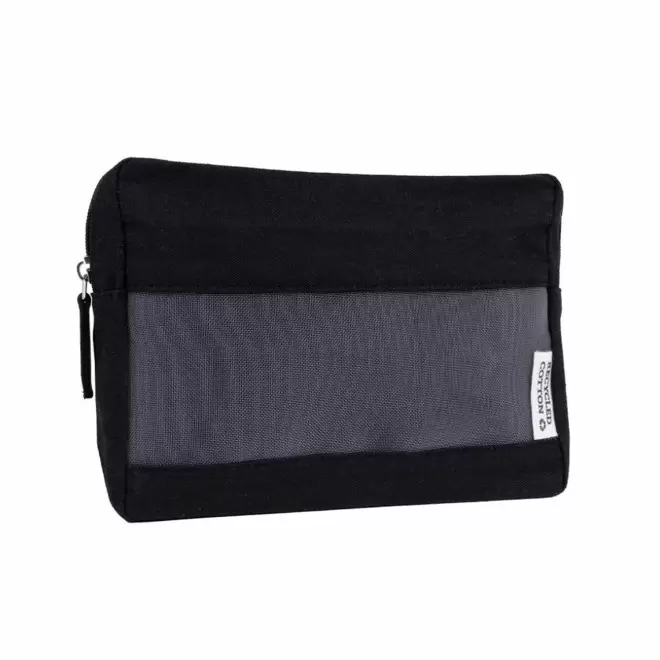 TROUSSE DE TOILETTE PERSONNALISABLE TOILE RECYCLE 'DANIA'