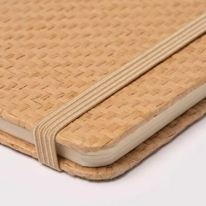 CARNET A5 PERSONNALISE EN PAILLE NATURELLE 'BOLGI' 