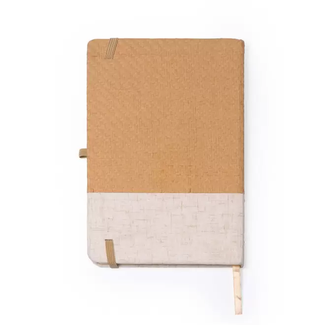 CARNET A5 PERSONNALISE PAILLE NATURELLE COTON 'BOLGA' 