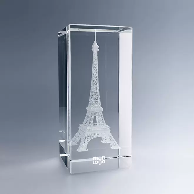 TROPHEE EN VERRE PERSONNALISE 'OWARD BLOC 7 CM'