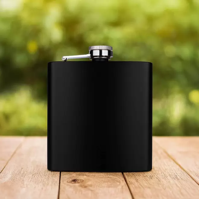 FLASQUE ACIER PERSONNALISEE 'GUDYS DARK 169.8 ML'