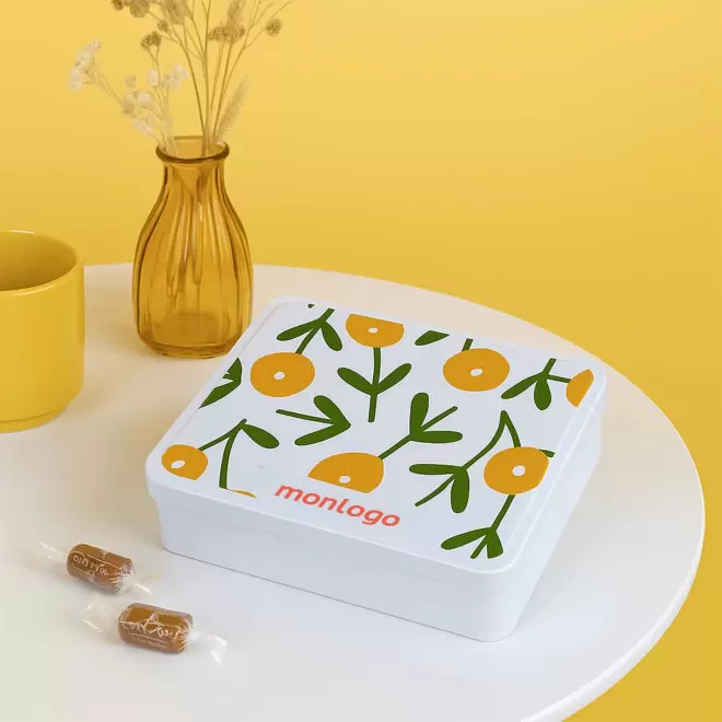 BOITE A SUCRE PLATE SOUVENIR PERSONNALISEE 'COURCH'