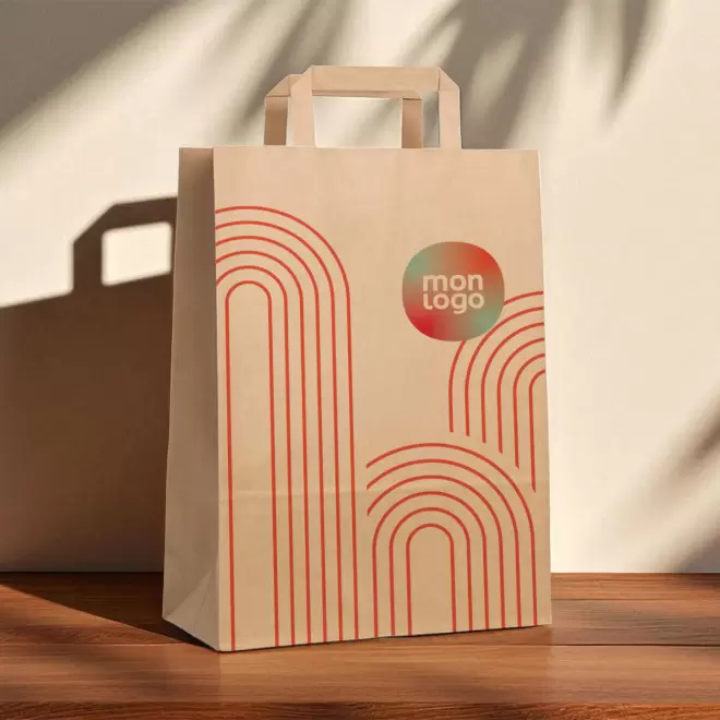 SAC KRAFT PERSONNALISE GRANDE QUANTITE 'BLANPA 34X14X43'
