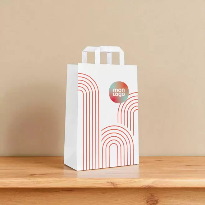 SAC KRAFT PERSONNALISE GRANDE QUANTITE 'BLANPA 23X10X33'