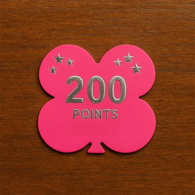 JETON DE FETES ET MANEGE PERSONNALISE 'FUNZY TREFLE'