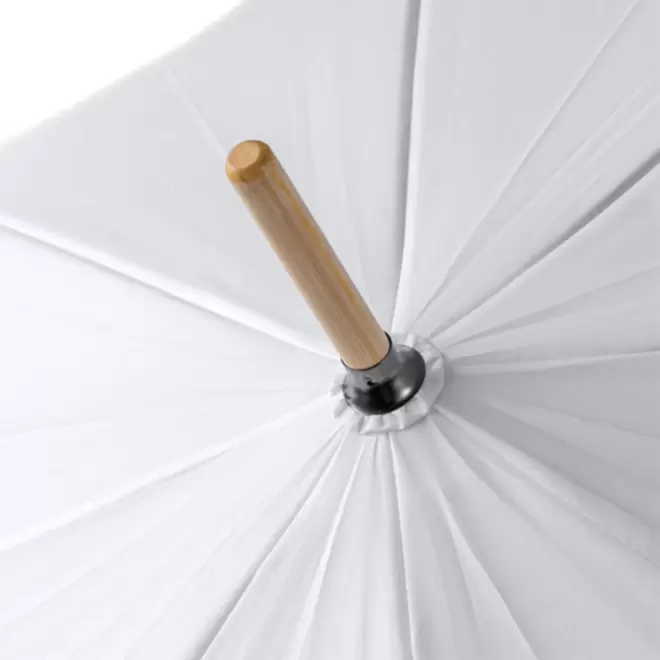 PARAPLUIE MANCHE DROIT BAMBOU PERSONNALISABLE 'BAMPLUI'