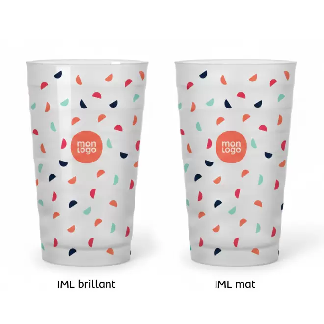 GOBELET 30 CL QUADRI PERSONNALISABLE 'CUP FACETTES'