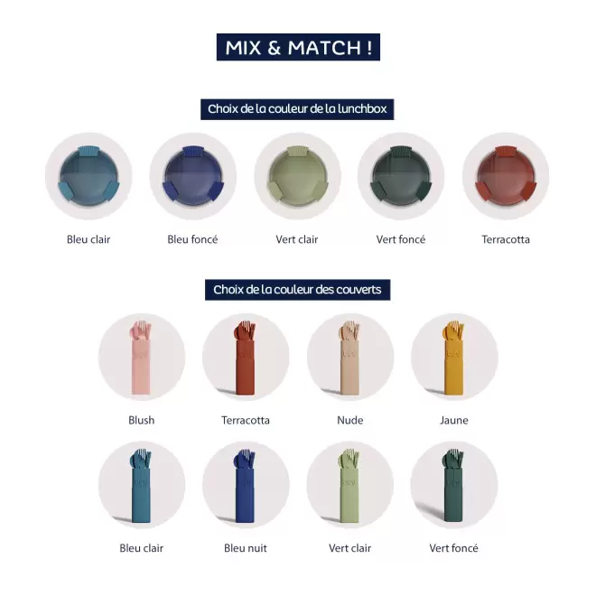 COFFRET PERSONNALISABLE MIF LUNCH BOX ET COUVERTS 'BINI'