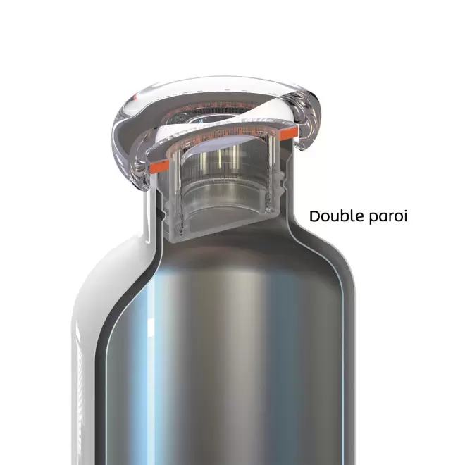 GOURDE ISO GUZZINI PERSONNALISABLE 'STEEL ON THE GO'