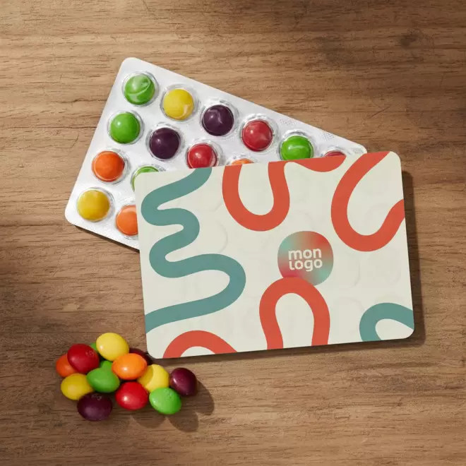 TABLETTE DE BONBONS PERSONNALISABLE 'SKITTLES'