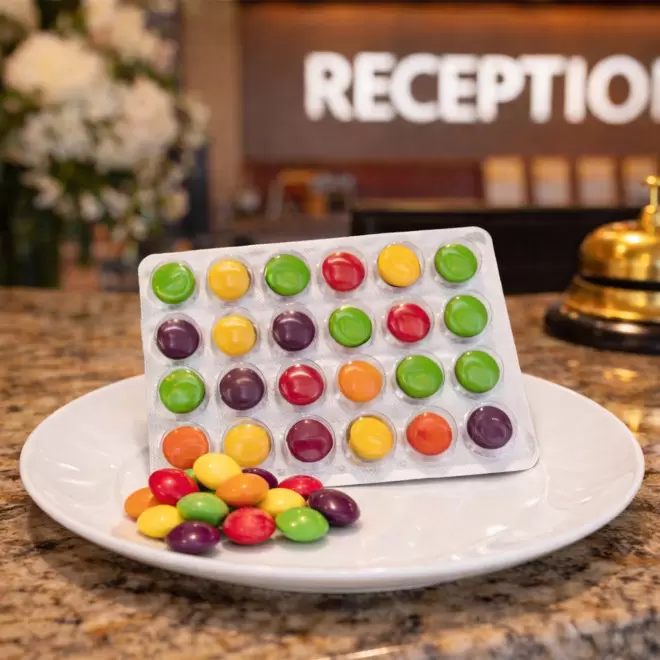 TABLETTE DE BONBONS PERSONNALISABLE 'SKITTLES'