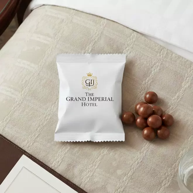 SACHET DE 10G DE BILLES AU CHOCOLAT PERSONNALISABLE 'SHOKI'