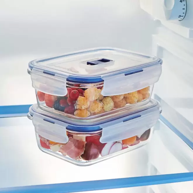 LUNCH BOX EN VERRE LUMINARC 820ML PERSONNALISEE 'PURE BOX ACTIVE'