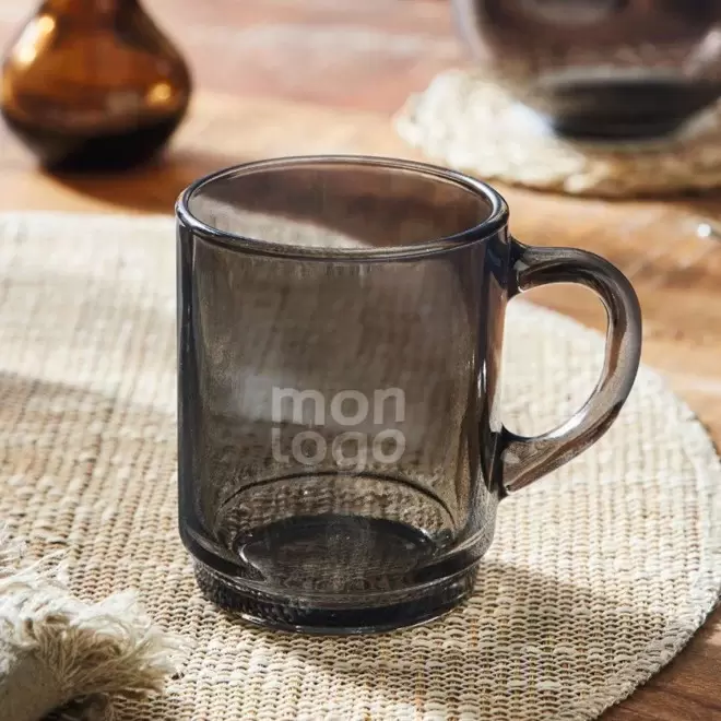 MUG EN VERRE LUMINARC 250ML PERSONNALISE 'ALBA'