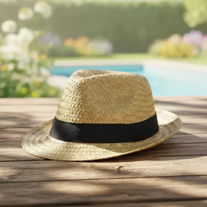 CHAPEAU DE PAILLE PERSONNALISABLE 'COBOCHIC PAILLE'