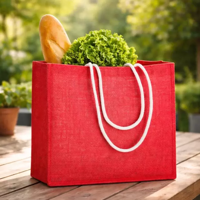 SAC EN JUTE COLOREE PERSONNALISABLE 'HINAX'