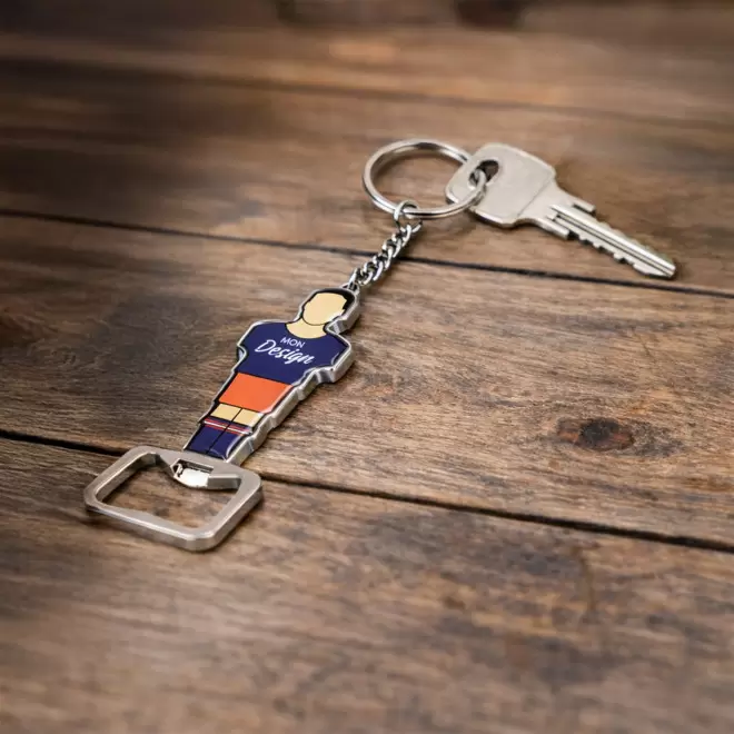 PORTE CLE DECAPSULEUR JOUEUR FOOT PERSONNALISE 'ZAZA'