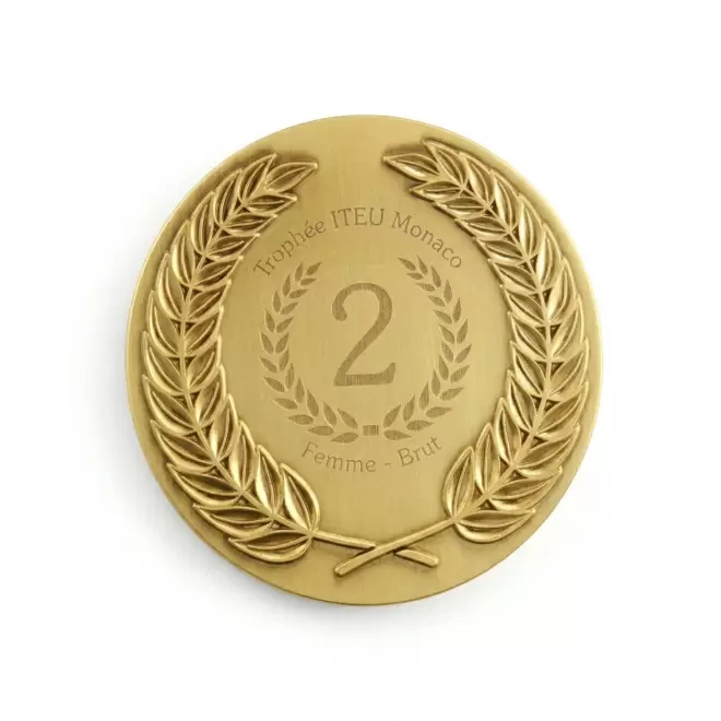 MEDAILLE COURONNE EN ZAMAC PERSONNALISEE 'LAURIER'