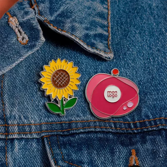 PLANCHE DE 2 PINS EMAILLE PERSONNALISABLE 'CREAPINS'