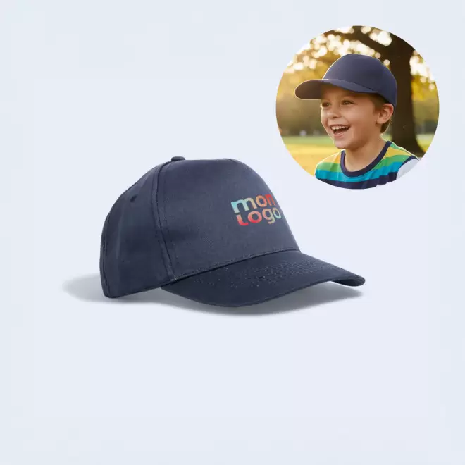 CASQUETTE PERSONNALISABLE ENFANT 5 PANS 'BASICA COTON'