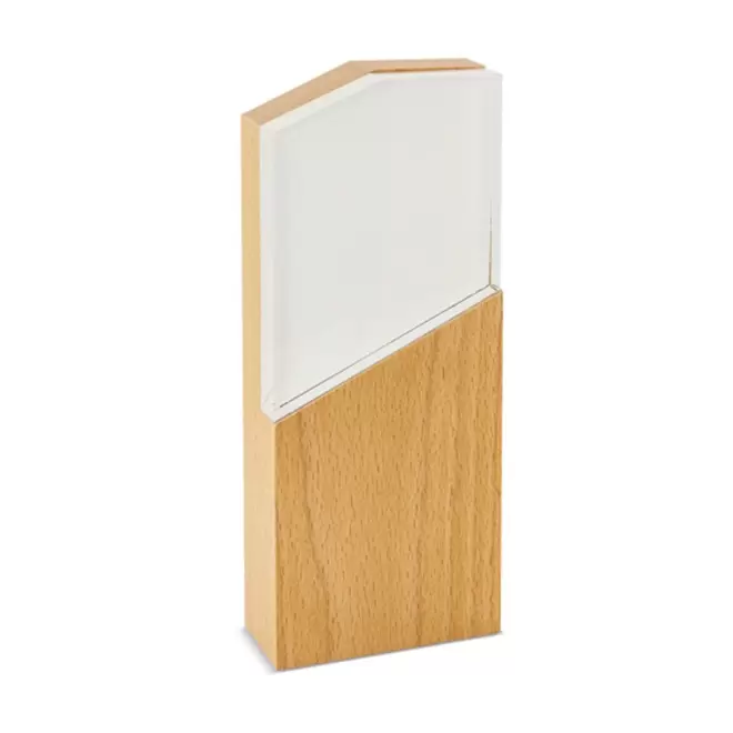 TROPHEE EN BOIS ET VERRE PERSONNALISE 'KAYNA QUADRI'