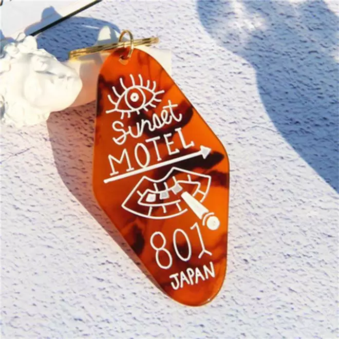 PORTE CLE PERSONNALISABLE MOTEL ACRYLIQUE 'SYDNEY DEGRADE'