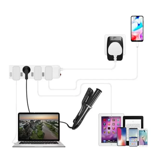 ADAPTATEUR DE VOYAGE PERSONNALISÉ USB 'TRAVLY'