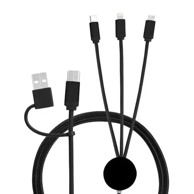 CÂBLE PERSONNALISÉ 5 EN 1 100% RECYCLE AKASHI® 'BOLEN'