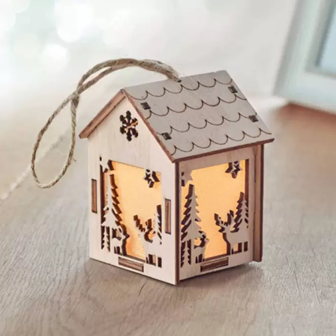 DÉCORATION DE NOËL PERSONALISÉ EN BOIS MAION 'JULHUS'