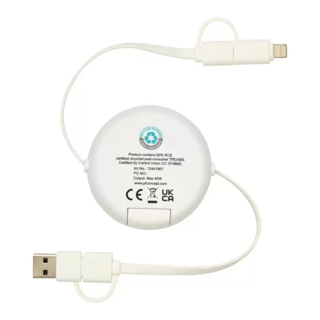 CABLE MULTIFONCTIONS PERSONNALISABLE 'ONTARIO ENROULEUR BOIS RCS'