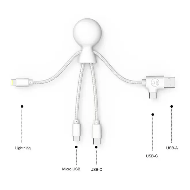 LOT 50 CÂBLES DE CHARGEMENT PERSONNALISÉS XOOPAR® 'MR BIO SMART' EXP 72H