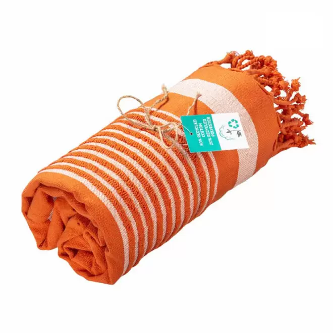 SERVIETTE DE PLAGE PERSONNALISÉE FOUTA RECYCLED 'HORTENSE 350 RPET' 90x170cm