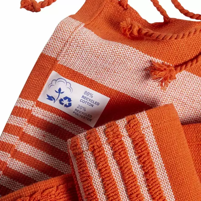 SERVIETTE DE PLAGE PERSONNALISÉE FOUTA RECYCLED 'TOALLA' 90x170cm