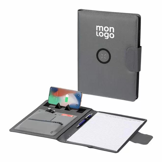 CONFÉRENCIER PERSONNALISÉ A4 AVEC BATTERIE DE SECOURS 5000 MAH 'HOLEB'